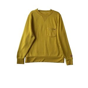 Arthur Beale Crewneck Sweatshirt XL Yellow Zipper Pocket Streetwear Gorpcore